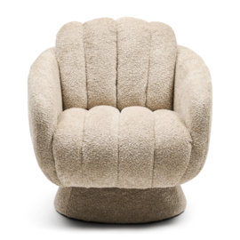 Scotia Swivel Armchair,Vintage Velvet Classic Cream