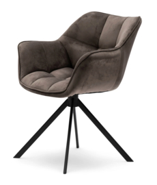 Riviera Maison Carnaby DAC Draaibare Eetkamerstoel Anthracite Velvet
