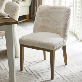 Riviera Maison Whistler Dining Chair Faux Fur, Snow
