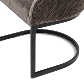 Riviera Maison Lincoln Dining Arm Chair velvet anthracite