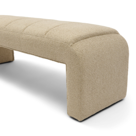 Riviera Maison Brera Bench, Peluche Bouclé Natural Grey