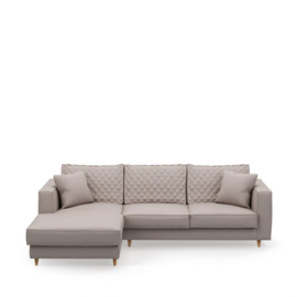 Riviera Maison Kendall Sofa With Chaise Longue Left, celtic weave, pebbles stone