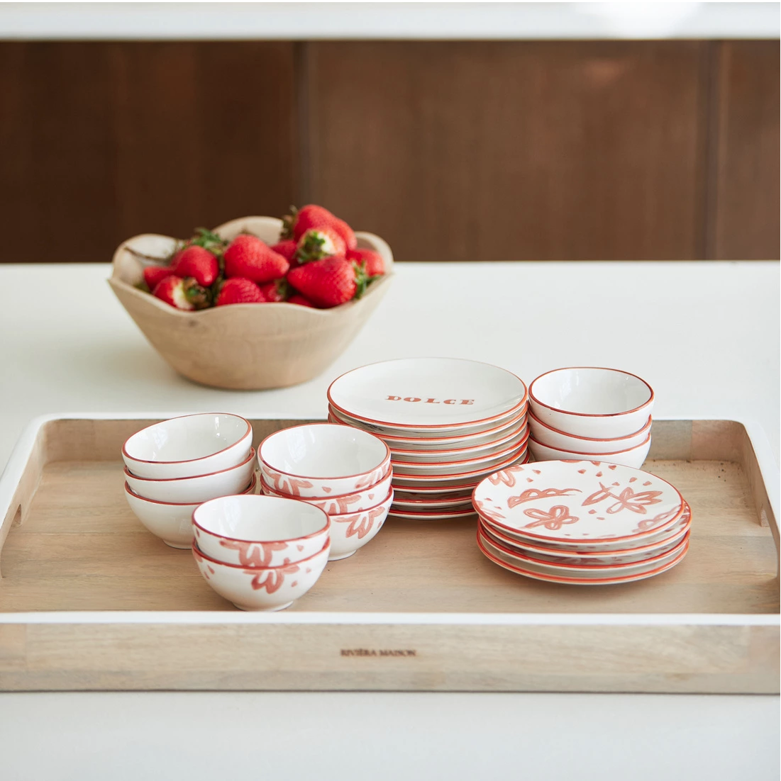 Riviera Maison Bella Flowers Cake Plate