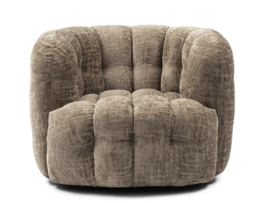 Riviera Maison Arosa Swivel Draaifauteuil Chenille Taupe