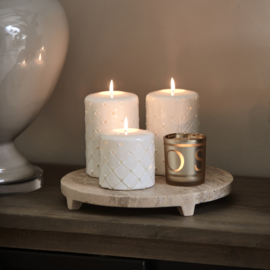 Rivièra Maison Pillar Candle Padded White 7x10