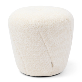 Perruche Stool, Peluche Bouclé Simply White