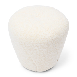 Perruche Stool, Peluche Bouclé Simply White