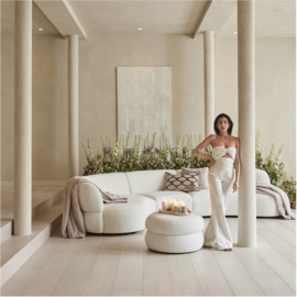 Riviera Maison San Remo 3,5 S Sofa Arm Right, 3,5 Zits Bank Arm Rechts Simply White