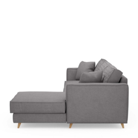 Rivièra Maison Kendall Sofa with Chaise Longue Right, oxford weave, steel grey