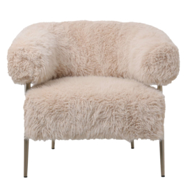 PTMD Hair Chair Champagne Fauteuil