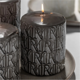 Riviera Maison RM Monogram Pillar Candle 9,cx15 cm