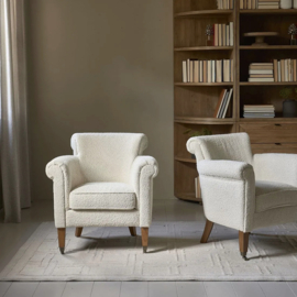 Rivièra Maison Paramount Arm Chair White Sand Boucle