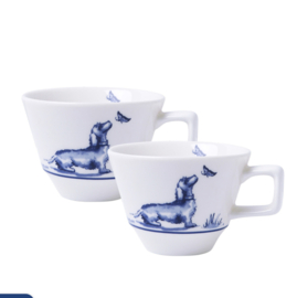 Heinen Delftsblauw Espressokopje Teckel Nhaan 2 stuks