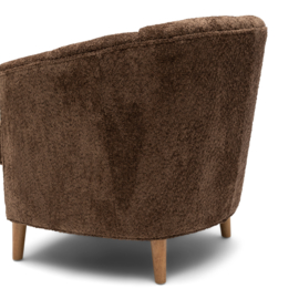 Rue Royale Armchair, Manhattan Weave Umber Brown