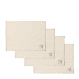 Riviera Maison Monogram Placemat 4 Pieces PRE ORDER