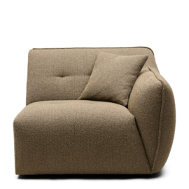 Rivièra Maison Lugano Corner Arm Right peluche bouclé classic brown