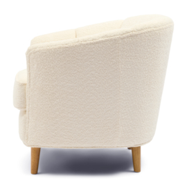 Rue Royale Armchair, Manhattan Weave Ivory White