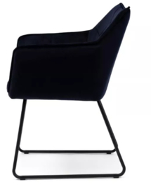 Rivièra Maison Eetkamerstoel Morgan, Indigo, Velvet