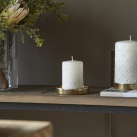 Rivièra Maison Pillar Candle Padded White 7x10