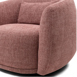 Riviera Maison Leonardo Swivel Draaibare Fauetuil koraalroze