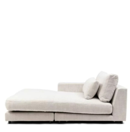 Rivièra Maison Stephen chaise, lounge left, rich tweed, antique white