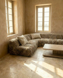 Riviera Maison Dazzle Corner Sofa Poodle Weave Raccoon