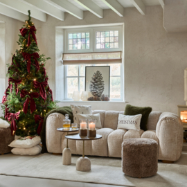 Riviera Maison Bowery Footstool Raccoon Taupe