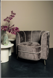 PTMD John Grey fauteuil aphrodite 7 mocco beige stripes