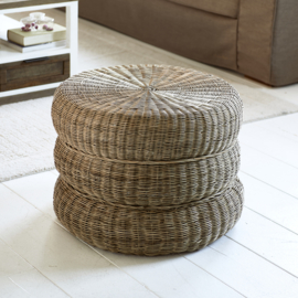 Riviera Maison Rustic Rattan Macaron Footstool