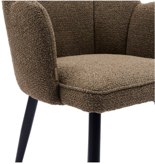 Riviera Maison Dauphine Swivel Dining Arm Chair Classic Brown