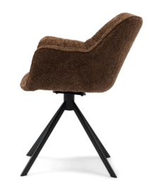 Riviera Maison Carnaby Arm Dining Chair Eetkamerstoel Umber Brown