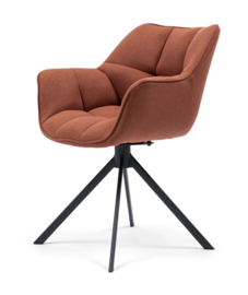Riviera Maison Carnaby Draaibare Eetkamerstoel Autumn Brown