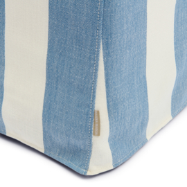 Firenze Dining Chair Loose Cover With Wheels, Striped Linen