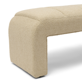 Riviera Maison Brera Bench, Peluche Bouclé Natural Grey