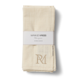 Riviera Maison Monogram Napkin 4 Pieces PRE ORDER