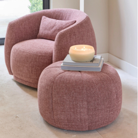 Riviera Maison Leonardo Swivel Draaibare Fauetuil koraalroze