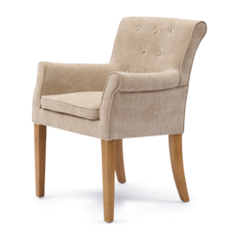 La Scala Dining Armchair, Montmarte Weave Natural Linen