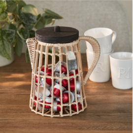 Riviera Maison Rustica Rattan koffiecuphouder