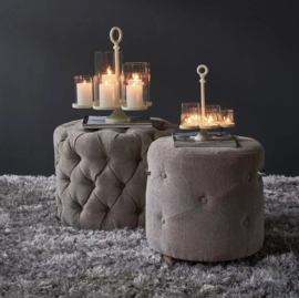 Riviera Maison Bowery Footstool Mud