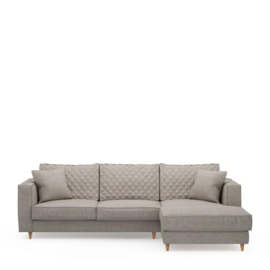 Rivièra Maison Kendall Sofa with Chaise Longue Right, washed cotton, stone