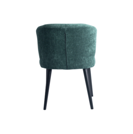 PTMD Fiori Petrol 502 Dining Chair Black Wood Legs