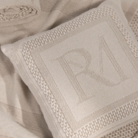 Riviera Maison Kussenhoes Monogram Jacquard 50x50 cm