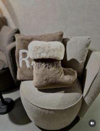Riviera Maison Christmas Stocking Faux Fur Box Pillow