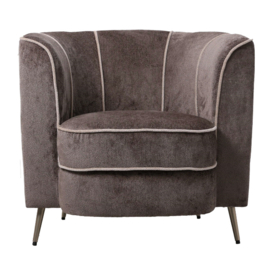 PTMD John Grey fauteuil aphrodite 7 mocco beige stripes
