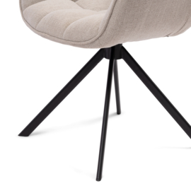 Carnaby Dining Armchair Turning Leg, Mouliné Linen