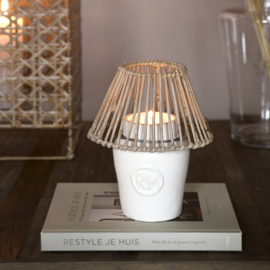 Rivièra Maison RM Clay Candle Holder White