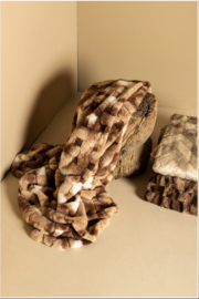 PTMD Geraldine Brown Artificial Plaid Rectangle L 220 x 240 x 2 cm