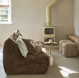 Rivièra Maison Qbic Poef 40×45 Soft Walnut
