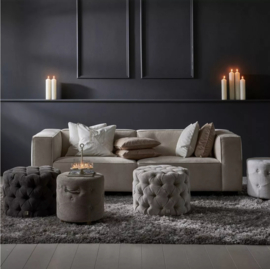 Riviera Maison Bowery Footstool Melting Silver