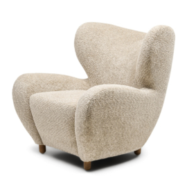 Riviera Maison Courchevel Wing Chair Vintage Velvet Sterling Silver